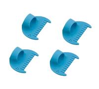 4 Pcs Edged Stitch Lock & Sewing Gauge, Sewing Templates 4mm Needle Gauge Quilting Ruler Measuring Tool For Straight & Curved Seams (Blue)