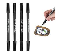 4 PCS Edible Pens for Cake Decorating, Thick Black Marker Pen for Writing on Cakes, Cupcakes, Cookies, And Fondant, Ideal for Home Bakers and Cake Decorators