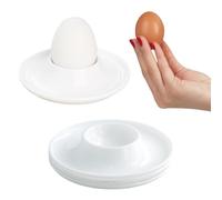 4 Pcs Egg Cups, Egg Holder Set, Plastic Egg Cups, Boiled Egg Holder, Kids Egg Cups, Easy to Clean, Suitable for Kitchen Boiled Eggs Breakfast Dinner, White