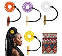4 PCS Elastic Dreadlock Hair Tie, Rubber Dreadlock Accessories with Storage Bag, 4 Colours Sunflower Scrunchies for Men and Women, Rip Tie Hair Ties for Ponytails, Braids, Curls