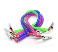 4 Pcs Elastic Napkin Clips (16"-94") Colorful Chain Napkin Clips Apron Bibs Chain Serviette Bib Holder Napkin Fixing Clip Napkin Lanyard Neck Strap Dinner Accessory for Dental/Elder/Adult/Child