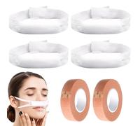 4 PCS Elastic Nose Bandages Set, Adjustable Nasal Dressing Holders, Comfortable and Breathable, Can Be Easily Fixed Behind The Ears or The Back of The Head, with 2 Pcs Nose Tape
