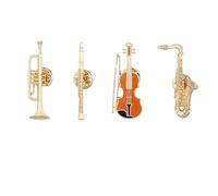 4 Pcs Electric Guitar Brooch Pins Set Cute Enamel Musical Instrument Brooches Guitar Brooches Badges Pins for Shirt Sweater Coat Jacket Backpacks, L, Alloy Steel, cubic zirconia