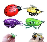 4 Pcs Electric Walking Insect Cat Toy, Interactive Mini Moving Toy for Cats, Insects Walking Bug Game Toys for Boys and Girls, Educational Playset