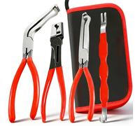 4 Pcs Electrical Disconnect Pliers for Cars, Automotive Electrical Terminal Connector Separator Removal Tool, with Straight & 60° Pliers, Hose Clamp Plier, Plug Release Tool in Storage Box