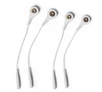 4 Pcs Electrode Lead Wire Adapters, Convert 2mm Pin to 3.5mm Snap - Compatible with TENS EMS Units