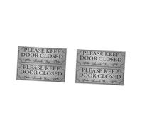 4 Pcs Elegant Minimalist Door Sign Sticker - Please Keep Door Closed Decal for Restroom Office & Storage Rooms - Easy to Apply & Remove Pvc Adhesive Design
