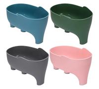 4 Pcs Elephant Drain Basket Set, Multi-Color Kitchen Vegetable Drainage Baskets For Kitchen,8.7 in / 22 cm PP Fruit Washing Colander, Filter Residue, Home Decor