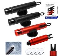 4 PCS Emergency Car Safety Hammer, 2 in 1 Car Window Breaker Compact Seat Belt Cutter and Window Breaker Seatbelt Cutter Car Safety Hammer Escape Safety Hammer Universal Suitable for All Vehicles
