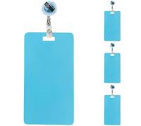 4 Pcs Erasable Badge Notes, Reusable, Silicone, Vertical Badge Buddy