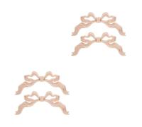 4 Pcs European Solid Wood Carved Applique, Hollowout Unpainted Khaki | Dressers and Mirror Frames, Indoor Wall Background Decor, Retro Classic Style, Easy Installation