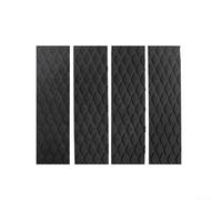 4 Pcs EVA Surfboard Traction Pad Set with Diamond Groove Pattern to Improve Traction on Multiple Board Types (The Black 4)