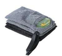4 Pcs Exfoliating Soap Bag, Soap Scrubber Pouch, Double Layer Thicken Foam Net Soap Saver, Body Scrubber Rough Sponge Exfoliator, Exfoliating Sponge for Baths and Showers