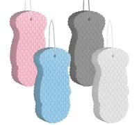 4 pcs Exfoliating Sponge, Bath Sponges, Nlsqw Magic Super Soft Radiant Skin Body Sponge, Reusable Double-Sided Ultra Soft Sponges Bath, Gentle Dead Skin Remove, for Ba-th & Shower & Face & Body