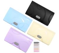 4 Pcs Expanding File Organisers, A6 Size Portable Accordion Folder with 13 Pockets, Filing Boxes Document Organiser, Plastic Wallets Receipt Organiser for Filing Folder & Storage Box 17.5x11.5x3cm