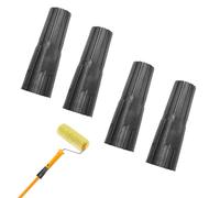 4 Pcs Extension Pole Adapter, Innovative Paint Roller Extension Pole Adapter, Universal Screw Fit Extensions Poles, Threaded Push Fit Converters Tools for Squeegee Telescopic Poles (Black)