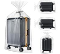 4 PCS Extra Large Clear Plastic Storage Bags - 100 ×150cm Clear Large Plastic Bags for Clothes, Furniture, Luggage, Suitcase, Quilts, Chair, Bike - Waterproof Big Plush Storage Bag - Suitcase Cover