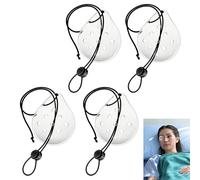 4 Pcs Eye Shield After Cataract Surgery, Clear Eye Patch, 9 Hole Plastic Ventilated Clear Eye Patches After Cataract Surgery Recovery, Adjustable Protective Eye Masks, Eye Care Accessories for Adults