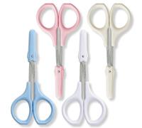 4 PCS Eyebrow Grooming Scissors Set, Small Eyebrow Scissors, Beauty Eyelash Makeup Nose HairScissors for Men and Women, Eye Brow Trimmer Scissor, Nose Trimmer Scissor