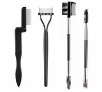 4 PCS Eyelash Comb Separator Metal Lash Comb Separator Eye Brow Mascara Clump Remover Metal Eyelash Brush Tool Professional Makeup Grooming Brush for Girls Women Eyebrows Upper Lower Lashes