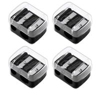 4 Pcs Eyeliner Sharpener, Lip Liner Sharpener, 2 Holes Dual Eye Pencil Sharpener, Eyebrow Pencil Sharpener for Eyebrow Pencil Eye Pencil Eye Liner Lip Line Brow Pencil