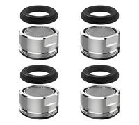 4 Pcs Faucet Aerator, Tap Filter Replacement, 24mm Male Thread, Water Saver Nozzle for Kitchen, Bathroom, Shower Sink, Silver