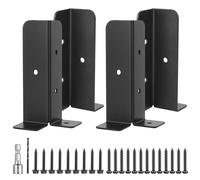 4 Pcs Fence Post Brackets Metal Pergola Base Kit, Adjustable Fence Post Base, Bolt Down Posts Supports Anchors Stakes for Wood Posts Deck Porch Railing Mailbox Pergola Fence Repair Bracket Kit