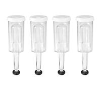 4 PCS Fermentation Airlock Set Transparent Reusable Plastic Airlocks with 4 Silicone Grommets Fermentation Valves for Home Brewing Beer Wine Sauerkraut Kimchi