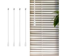 4 PCS Fiberglass Blinds Wand Blind Stick Replacement Part with Hook Curtain Pull Wand Levolor Blinds for Windows Venetian Binds Vertical Blinds Replacement Parts Open and Close The Blinds (4, 17inch)