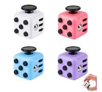 4 Pcs fidget Cubes Fidget Toys for Kids Toys, Anxiety Relief for Kids Fidgets Killing Time Finger Cube Toy Different Functions fidgets Toy for Classroom Office Home