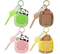 4 Pcs Fidget Keyring, Fidget Toys with Magnetic Drawing Board and Maze Map, Funny Fidget Keyring Sensory Fidget Toys for Adults and Child to Relieve Anxiety