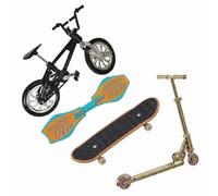 4 Pcs Finger Boards Skateboards Set,Tech Deck Scooter Mini Skateboard,Exercise Finger Coordination Ability & Develop Children's Intelligence,Mini Finger Stress Relieving Toy Bikes for Collectors (2)
