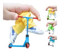 4 Pcs Finger Scooter With Pants And Shoes, Scooter Alloy Fidget & Finger Toys Set For Kids Adults, Metal Fingerboard Skateboard Training Toys With Grip Tricks And Party Favors Accessories