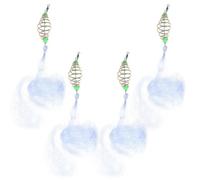 4 Pcs Fishing Cast Net with Unique Hook Removal Design for Safer Use