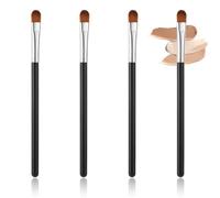 4 Pcs Flat Concealer Brush Eye Eyeshadow Primer Brush Small Blending Brushes Eyeshadow Applicator Brushes for Makeup Blending Powder Cream Highlight