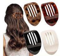 4 PCS Flat Hair Clips, Curved Design, Strong Hold, French Hair Claw Clips, Duckbill Hair Clips for Lying, Driving, for Thin Thick Hair, Hair Accessories for Women and Girls
