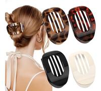 4 PCS Flat Hair Clips For Women,Duckbill Hair Clips,Flat Hair Claw Cli-Ps,Matte Strong Hold For Thin Thick Hair,For Lying And Driving,Comfortable,Stylish,Curved Design Strong Hold For Women And Girls