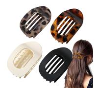 4 PCS Flat Hair Clips For Women,Flat Hair Clips for Thick Thin Hair,Curved Design Strong Hold for Women and Girls,Hair Styling Accessories,Womens Hair Accessories,Fl-at Claw Clips for Wo-men Fine Hair