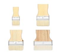 4 pcs Flat Paddle Paint Brush Set, Wide Paint Brush Large Paint Brush 2/3/4/5 Inch Paint Brush with Poplar Handle Art Paint Brush Wool Paint Brushes Flat Paint Brush for Oil and Acrylic Paints
