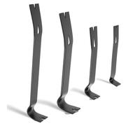 4 Pcs Flat Pry Bar Set - 7" 9" 12" 15" Heavy Duty High-Carbon Steel Crowbar with Nail Puller Floor Board Lifting Crowbar Wrecking Tool for Home Remolding Woodworking