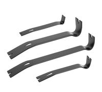 4 Pcs Flat Pry Bar Set High Carbon Steel Crowbar Heavy Duty Wonder Bar Utility Claw Bar Nail Puller for Home Remolding Woodworking Pulling 7" 9" 12" 15"