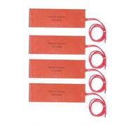 4 Pcs Flexible Silicone Heating Pad, Silicone Heater Mat, 20W 12V Rubber Heating Blanket for Industrial Equipment