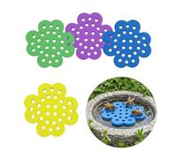 4 pcs Floating Bee Island, Bee Watering Station for Garden,Flower-Shaped Floating Bee Baths Pollinator Butterfly Waterer for Feeding Thirsty Pollinators Bath Garden Outdoor Drinking Feeder