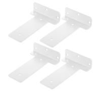 4 Pcs Floating Shelf Brackets Heavy Duty, 6" Scaffold Board Shelf Bracket, Rustic Metal L Brackets for Shelves, Wall Mounted Shelving Bracket for Walls Scaffold Boards Greenhouse Supports