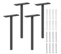 4 Pcs Floating Shelf Brackets, Heavy Duty Hidden Shelf Brackets, Invisible Concealed Shelf Support Brackets Wall Mounted for Wood Cabinet Furniture Shelves Decoration (15.4x6CM/6.06x2.36 Inch)