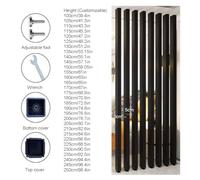 4 Pcs Floor to Ceiling Wall Post Partitions Screens, Screen Freestanding, Room Partition, Customizable Partitions, for Studio, Hallway, Office, Home(Black,145cm/57.1in)