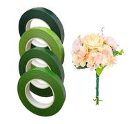 4 Pcs Florist Tape,Floral Flower Floristry Green Masking Tapeflorist,4 Rolls Arrangement Supplies Tapes Sticky Stem Wrap for Bouquet Flowers Wrapping Craft Projects DIY Handcrafts