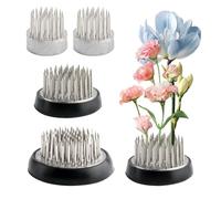 4 Pcs Flower Frogs Floral Frogs, Round Kenzan Frog Flower Holder, Kenzan Flower Frogs, Flower Fixed Tools with Stainless Steel Needles, Flower Arranger Tool for Vase Flower Arrangements DIY Craft