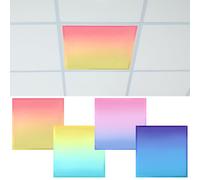 4 Pcs Fluorescent Light Covers 2x2 Ft Magnetic Ceiling Light Classroom Reducing Harsh Glare Flicker Led Decorative Filters Shield for Office Home Hospital School Drop Rainbow Party Decor (Gradient)
