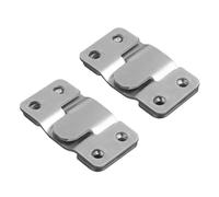 4 Pcs Flush Mount Brackets, Concealed Headboard Wall Fixings Brackets, Stainless Steel Picture Hanging Wall Mount Interlocking Z Clip Hook for Pictures, Mirrors Frames Hanging